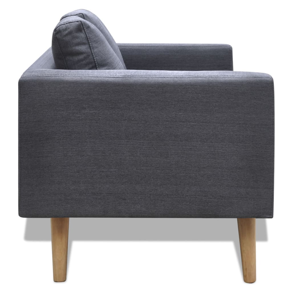 NNEVL Sofa 2-Seater Fabric Dark Grey-1
