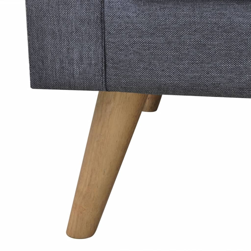 NNEVL Sofa 2-Seater Fabric Dark Grey-3