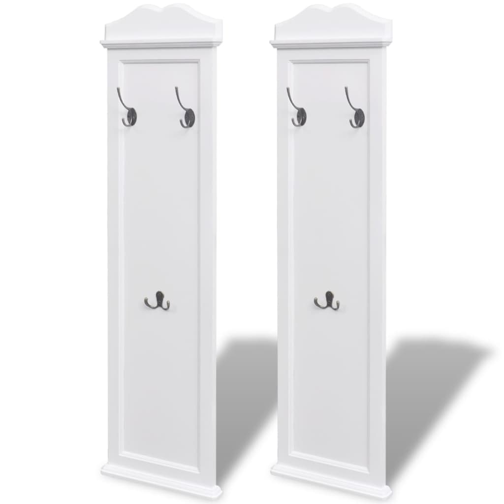 NNEVL Coat Racks 2 pcs White-1
