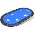 NNEVL 10-Player Foldable Poker Tabletop Blue-0