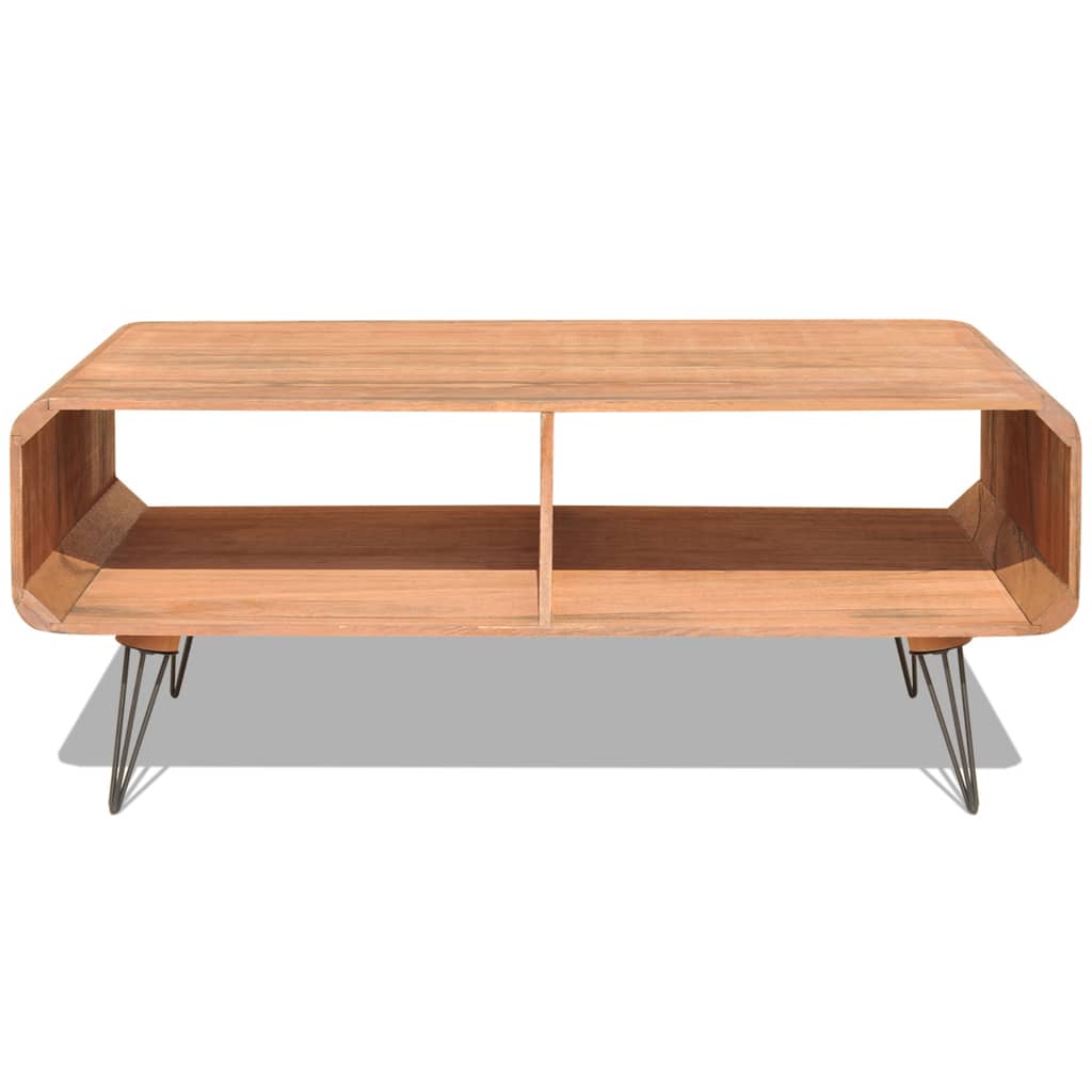 NNEVL Coffee Table 90x55.5x38.5 cm Solid Paulownia Wood Brown-1