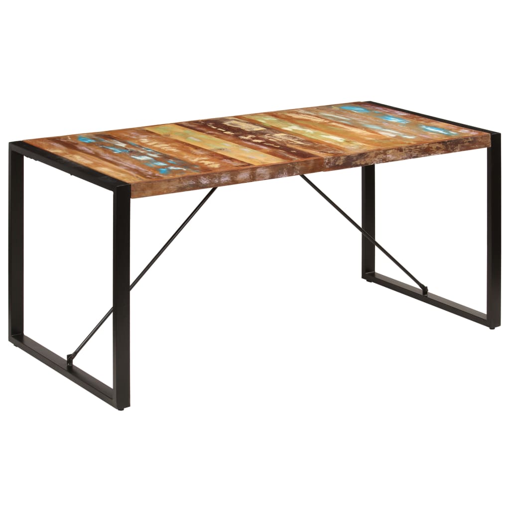 NNEVL Dining Table 160x80x75 cm Solid Reclaimed Wood-0