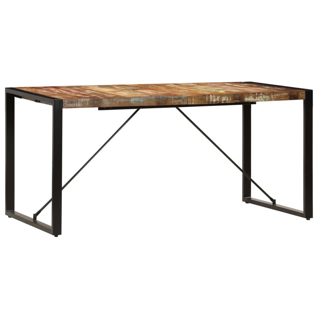 NNEVL Dining Table 160x80x75 cm Solid Reclaimed Wood-2