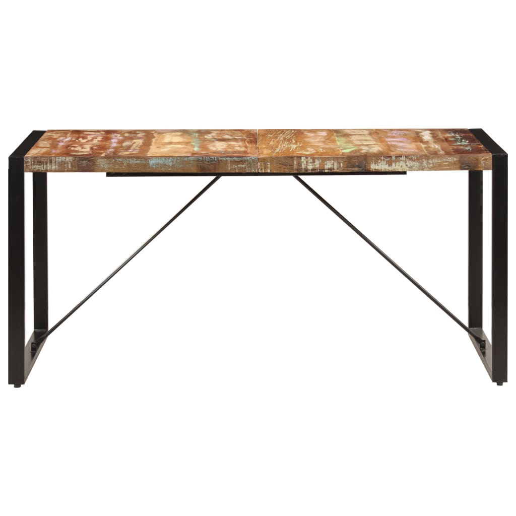 NNEVL Dining Table 160x80x75 cm Solid Reclaimed Wood-3