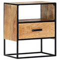 NNEVL Nightstand 40x30x50 cm Solid Mango Wood-0