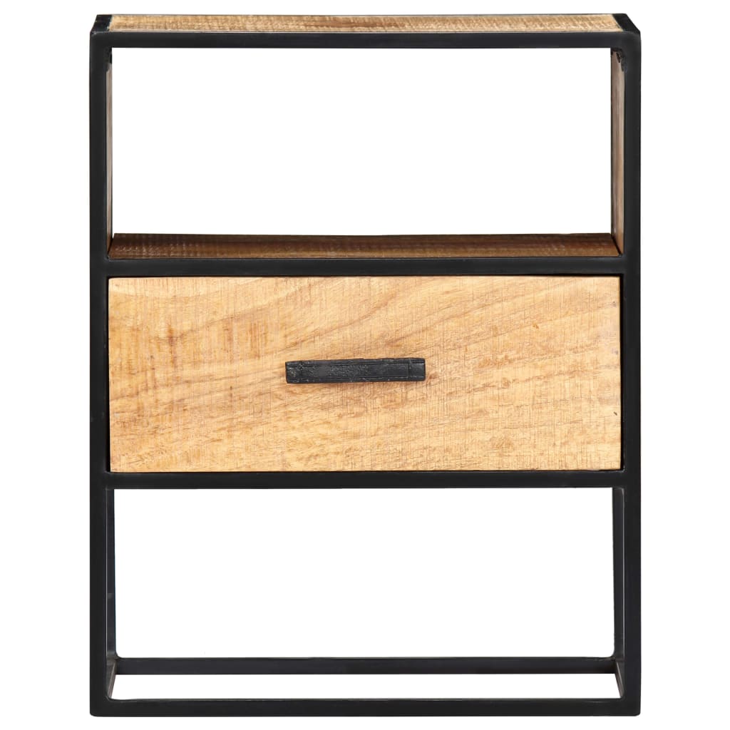 NNEVL Nightstand 40x30x50 cm Solid Mango Wood-1