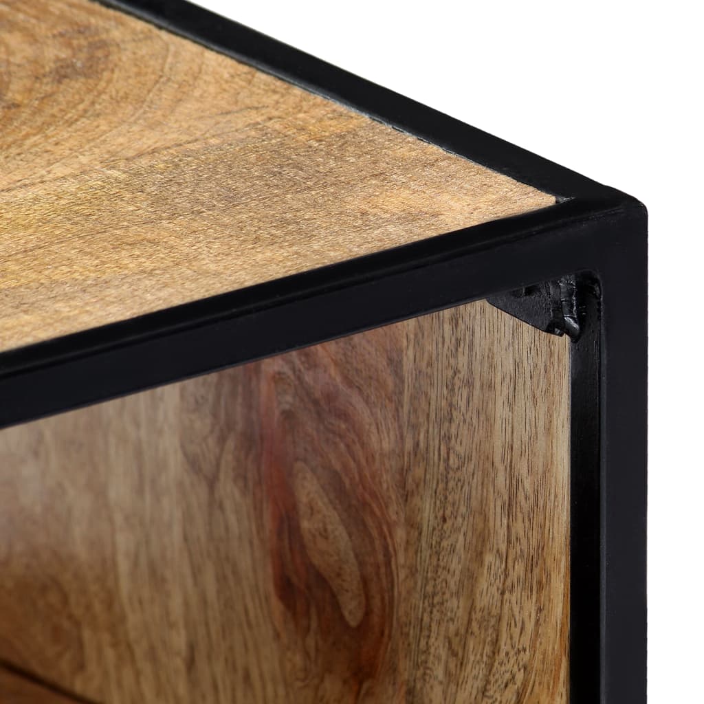 NNEVL Nightstand 40x30x50 cm Solid Mango Wood-4