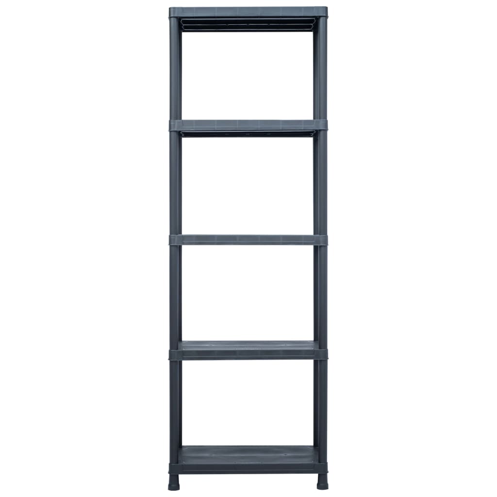 NNEVL Storage Shelf Rack Black 125 kg 60x30x180 cm Plastic-1