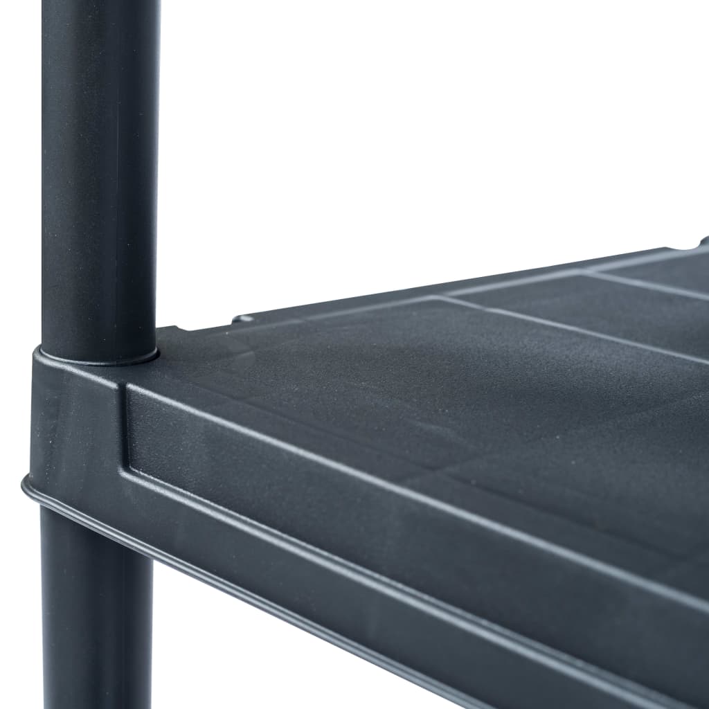 NNEVL Storage Shelf Rack Black 125 kg 60x30x180 cm Plastic-3