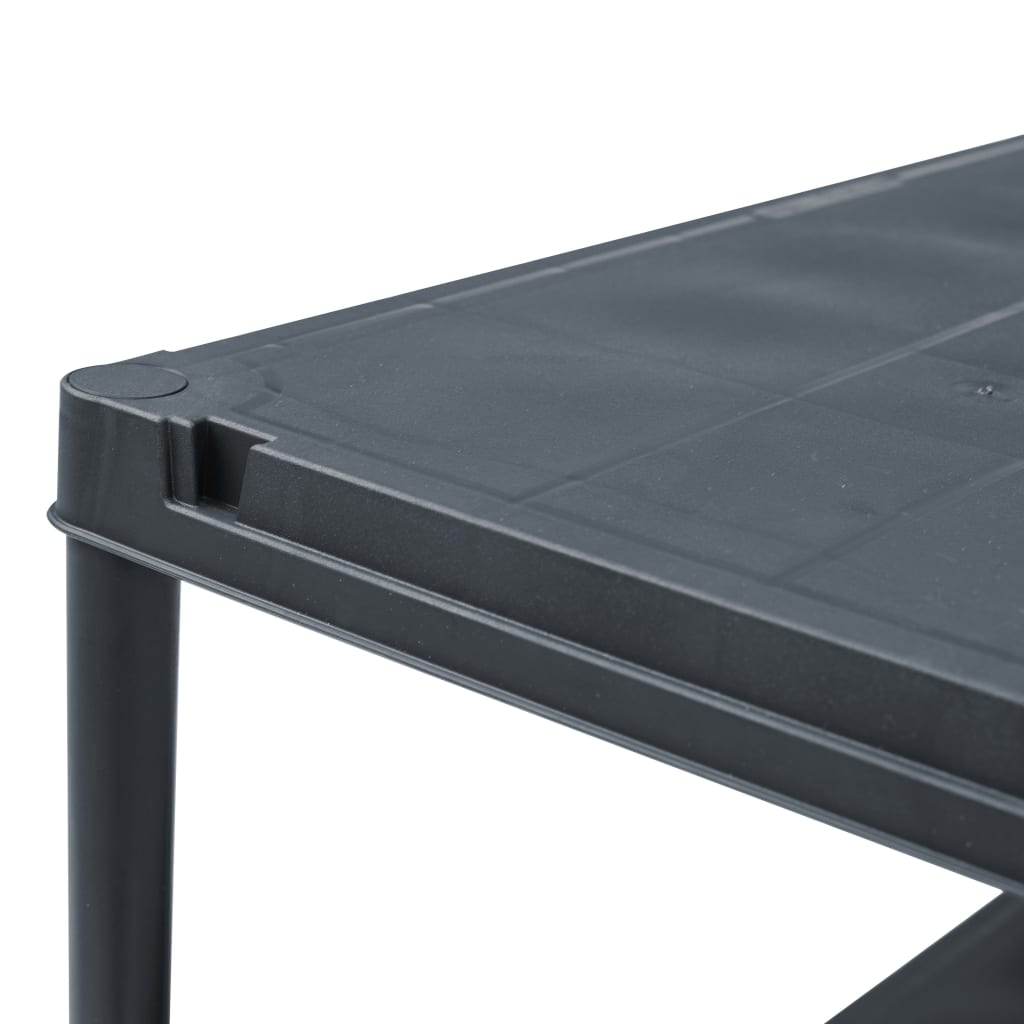 NNEVL Storage Shelf Rack Black 125 kg 60x30x180 cm Plastic-4
