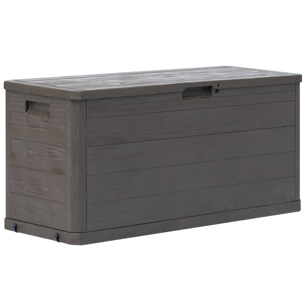 NNEVL Garden Storage Box Brown 120x50x60 cm Poly Rattan-0