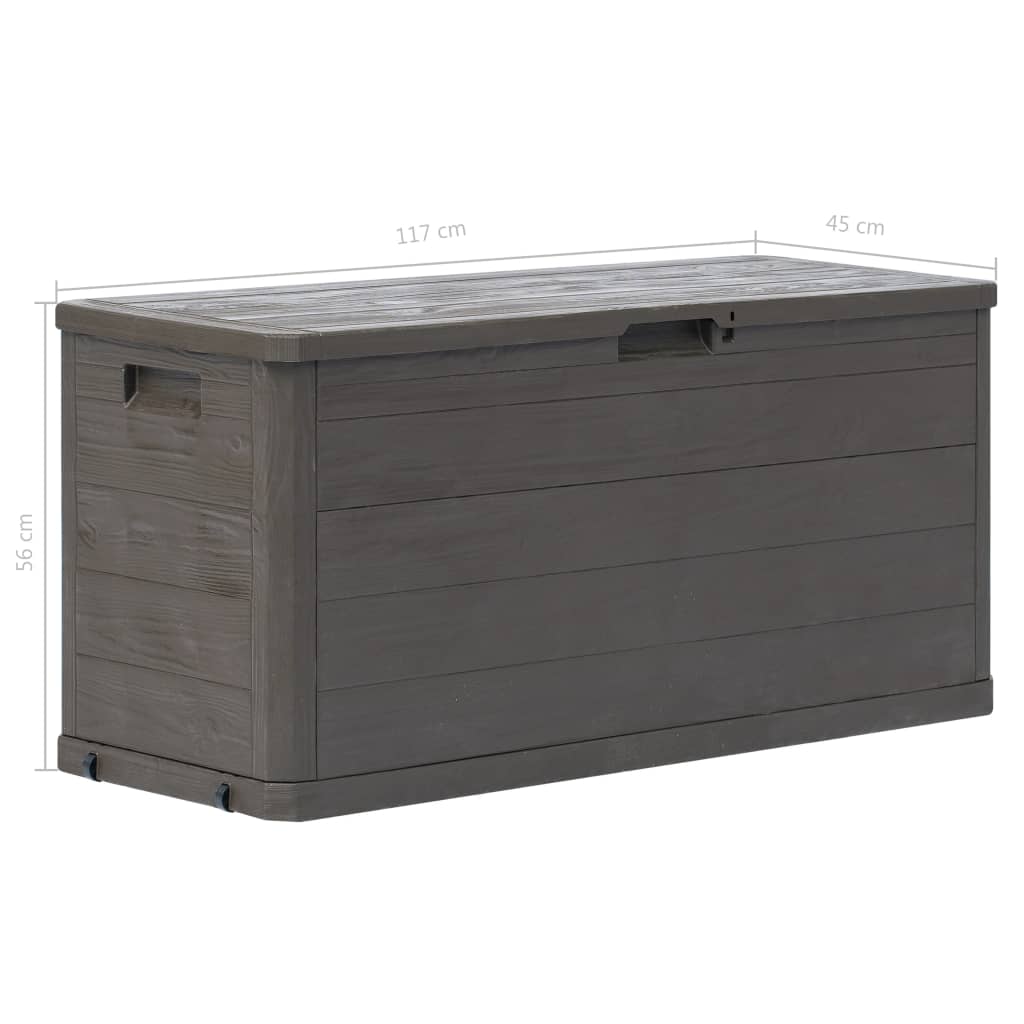 NNEVL Garden Storage Box Brown 120x50x60 cm Poly Rattan-3