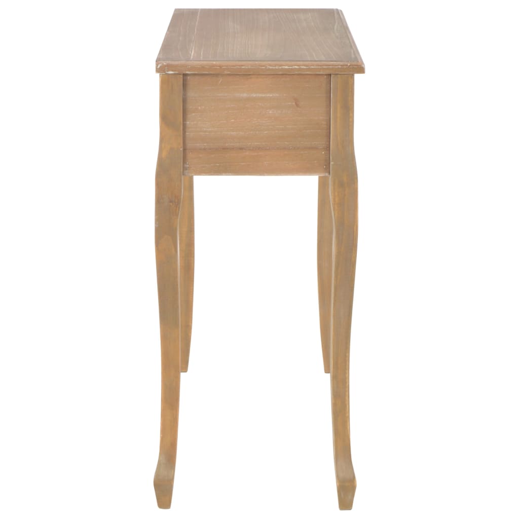 NNEVL Dressing Console Table with 3 Drawers Brown-3