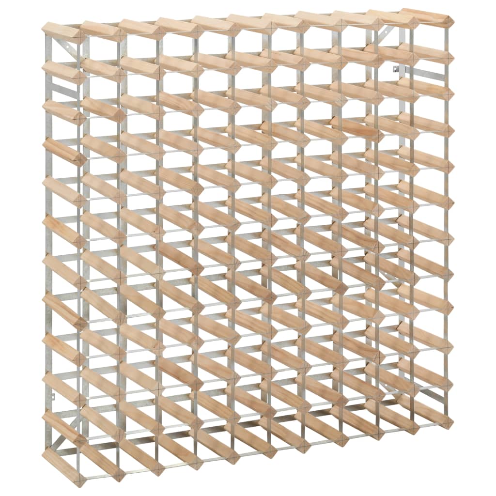 NNEVL Wine Rack for 120 Bottles Solid Pinewood-1