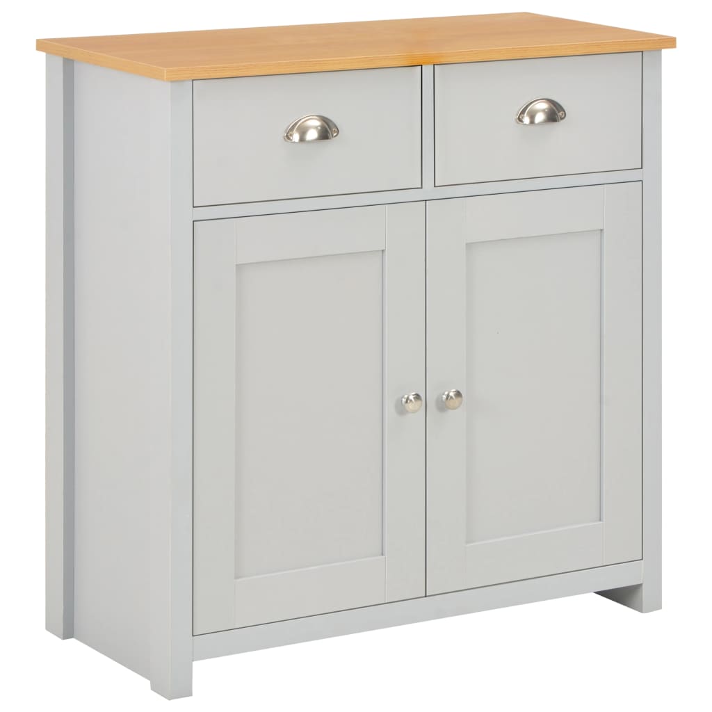 NNEVL Sideboard Grey 79x35x81 cm-0