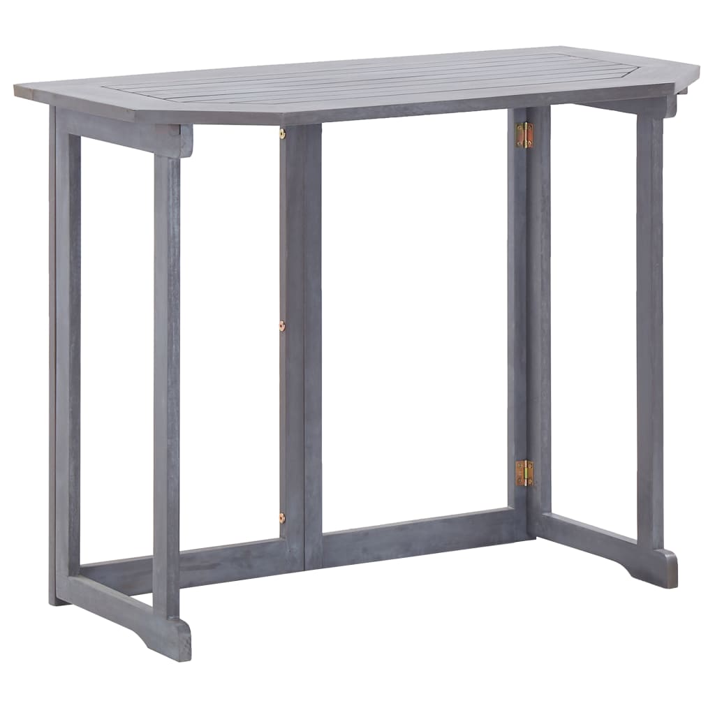 NNEVL Folding Balcony Table 90x50x74 cm Solid Acacia Wood-0