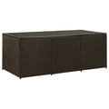 NNEVL Garden Storage Box Poly Rattan 180x90x75 cm Brown-0