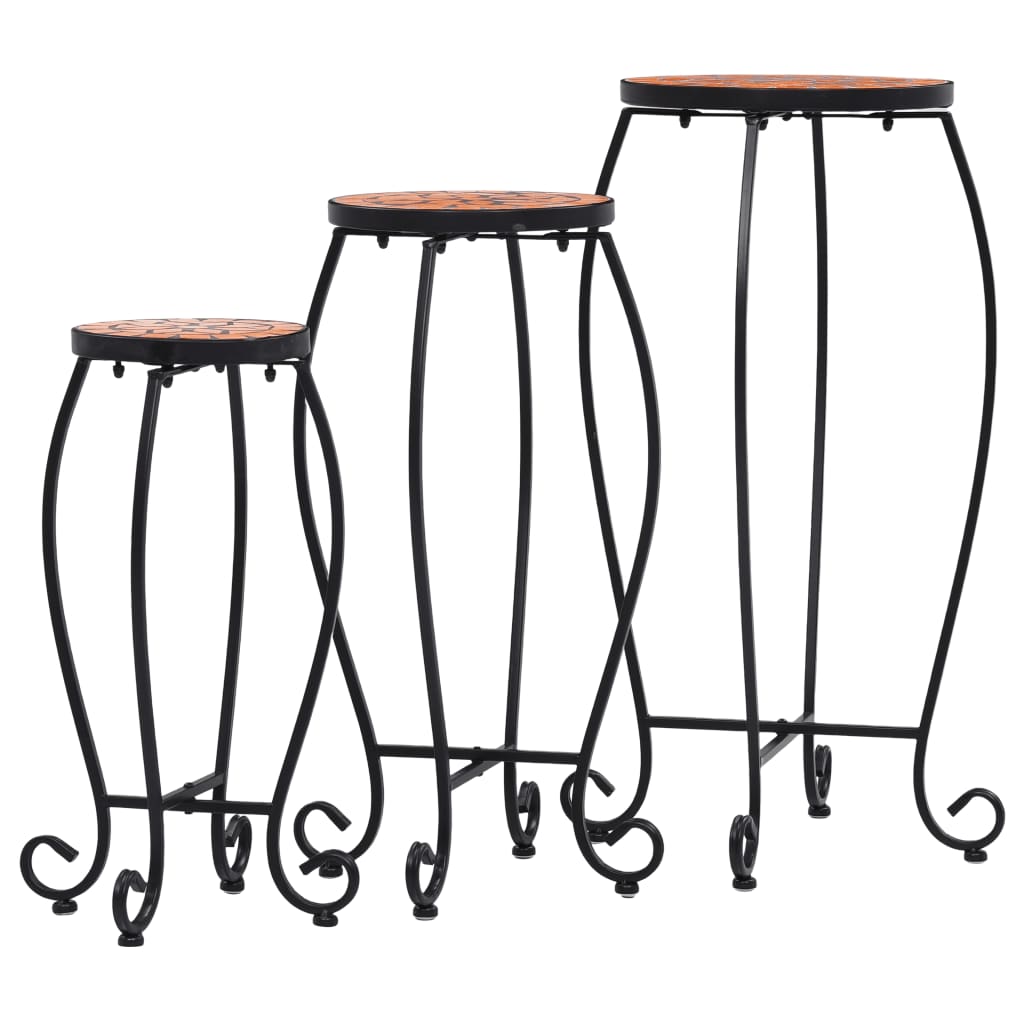 NNEVL Mosaic Tables 3 pcs Terracotta Ceramic-1