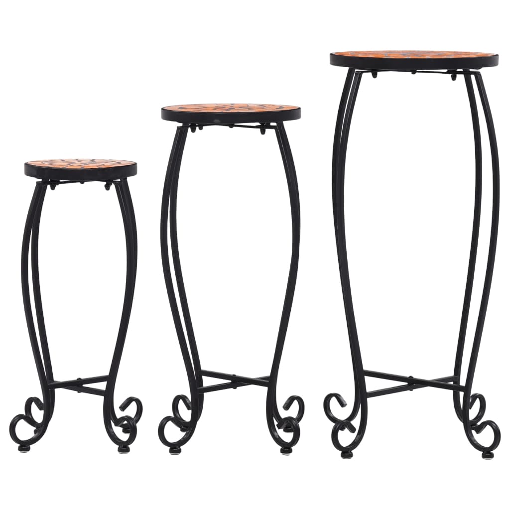 NNEVL Mosaic Tables 3 pcs Terracotta Ceramic-2