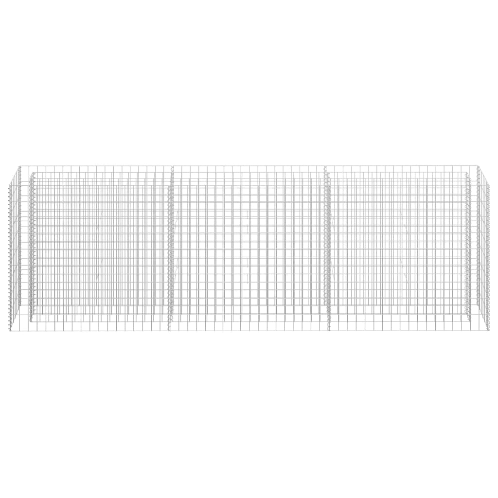 NNEVL Gabion Raised Bed Galvanised Steel 270x30x90 cm-3
