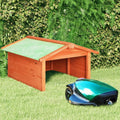 NNEVL Robotic Lawn Mower Garage 72x87x50 cm Solid Firwood-0