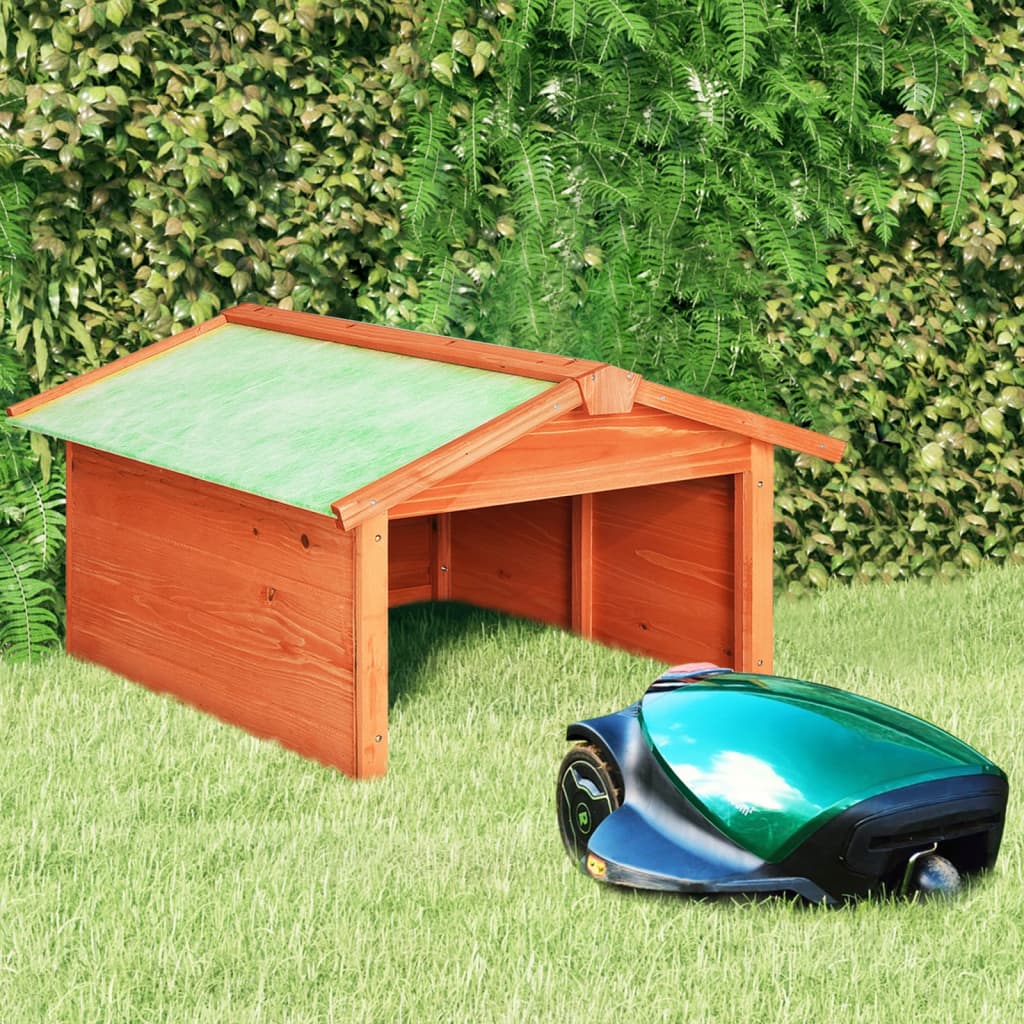 NNEVL Robotic Lawn Mower Garage 72x87x50 cm Solid Firwood-0