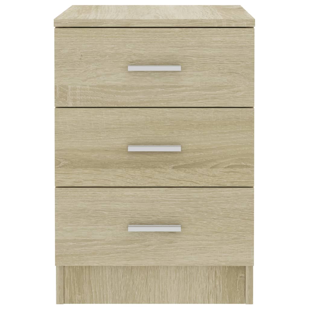 NNEVL Bedside Cabinets 2 pcs Sonoma Oak 38x35x56 cm Chipboard-4