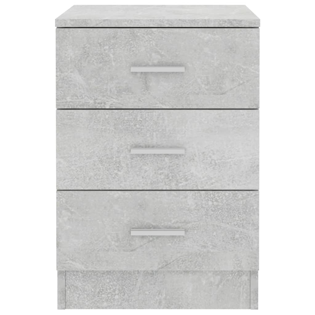 NNEVL Bedside Cabinet Concrete Grey 38x35x56 cm Chipboard-3