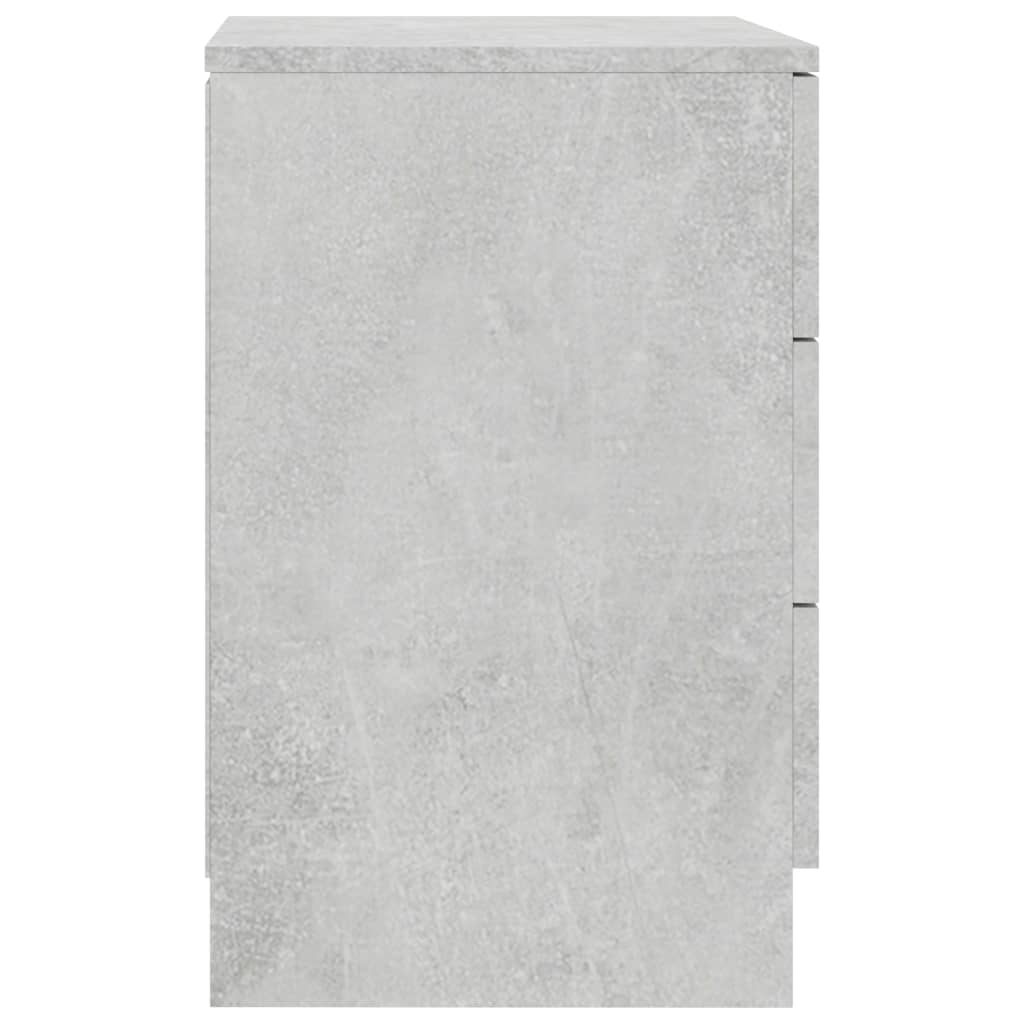 NNEVL Bedside Cabinet Concrete Grey 38x35x56 cm Chipboard-4