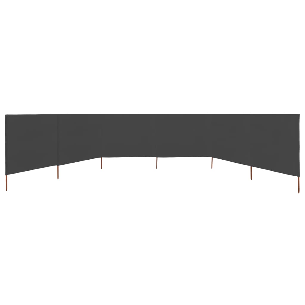 NNEVL 6-panel Wind Screen Fabric 800x160 cm Anthracite-2