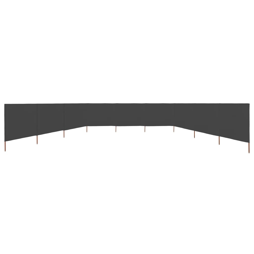 NNEVL 9-panel Wind Screen Fabric 1200x160 cm Anthracite-2