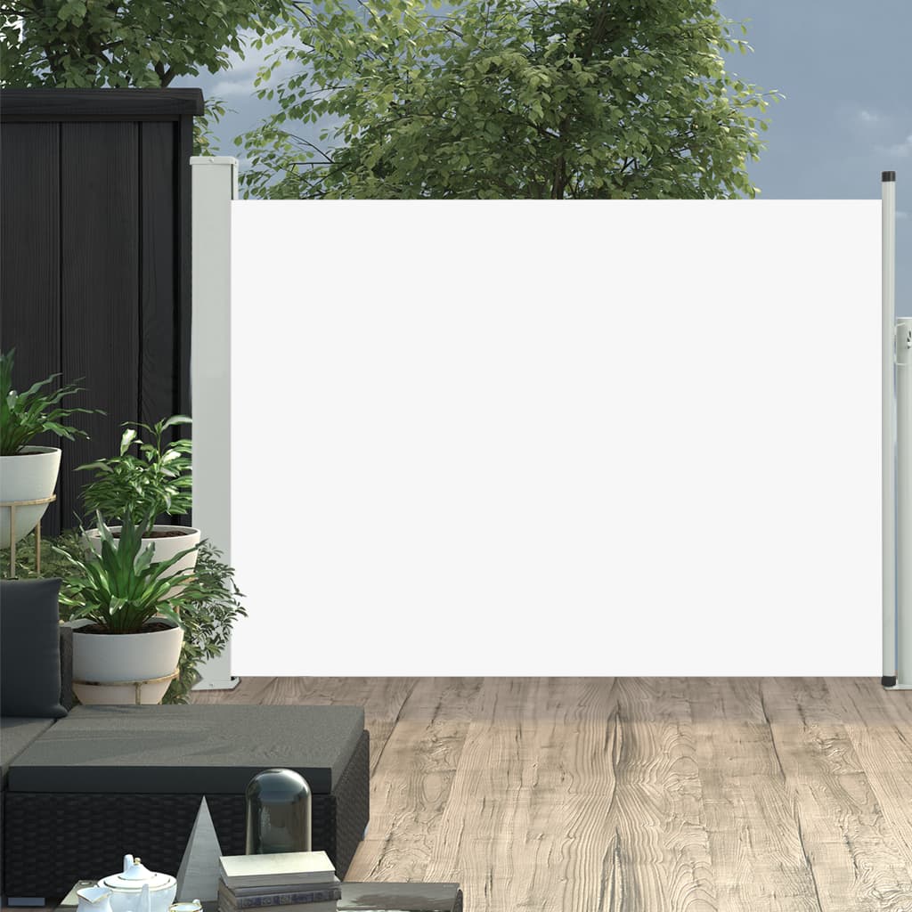 NNEVL Patio Retractable Side Awning 120x500 cm Cream-0