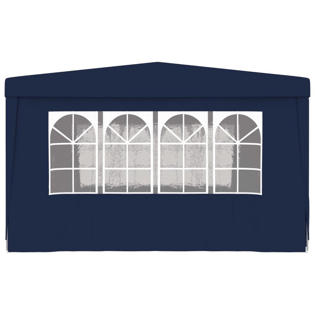 NNEVL Professional Party Tent with Side Walls 4x4 m Blue 90 g/m²-4