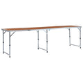 NNEVL Foldable Camping Table Aluminium 240x60 cm-0