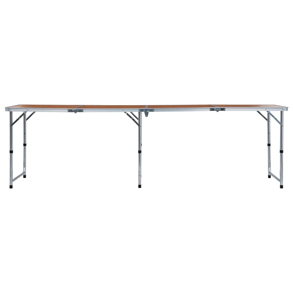 NNEVL Foldable Camping Table Aluminium 240x60 cm-1