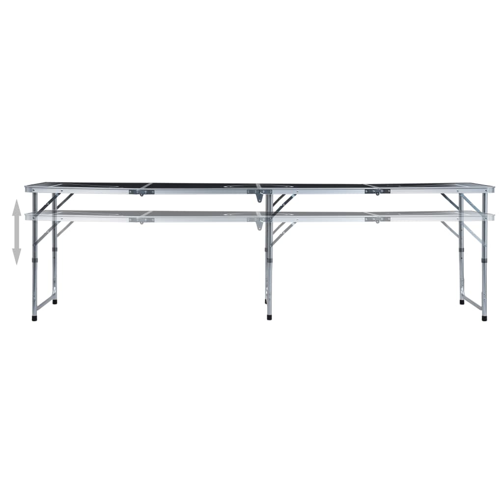 NNEVL Folding Beer Pong Table 240 cm Black-1