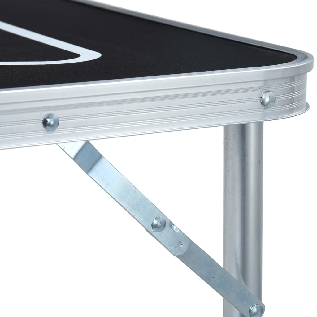 NNEVL Folding Beer Pong Table 240 cm Black-4