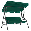NNEVL Garden Swing Bench Green 170x110x153 cm Fabric-0