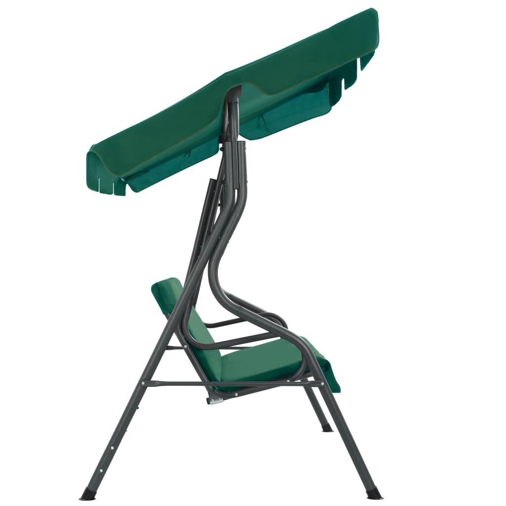 NNEVL Garden Swing Bench Green 170x110x153 cm Fabric-2