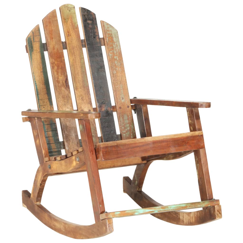 NNEVL Garden Rocking Chair Solid Reclaimed Wood-0