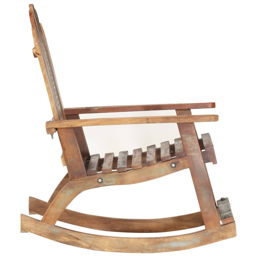 NNEVL Garden Rocking Chair Solid Reclaimed Wood-2