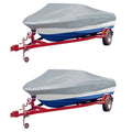 NNEVL Boat Covers 2 pcs Grey Length 610-671 cm Width 254 cm-0