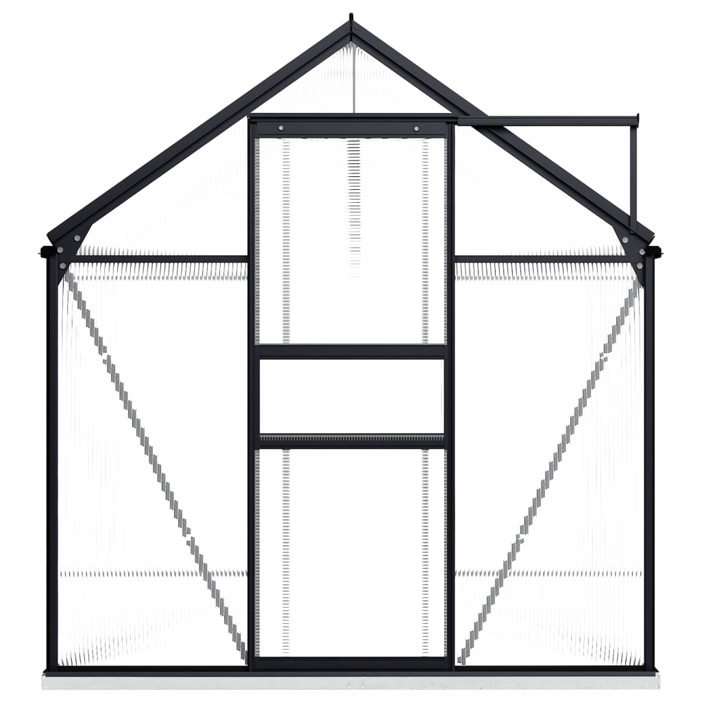 NNEVL Greenhouse with Base Frame Anthracite Aluminium 5.89 m²-1