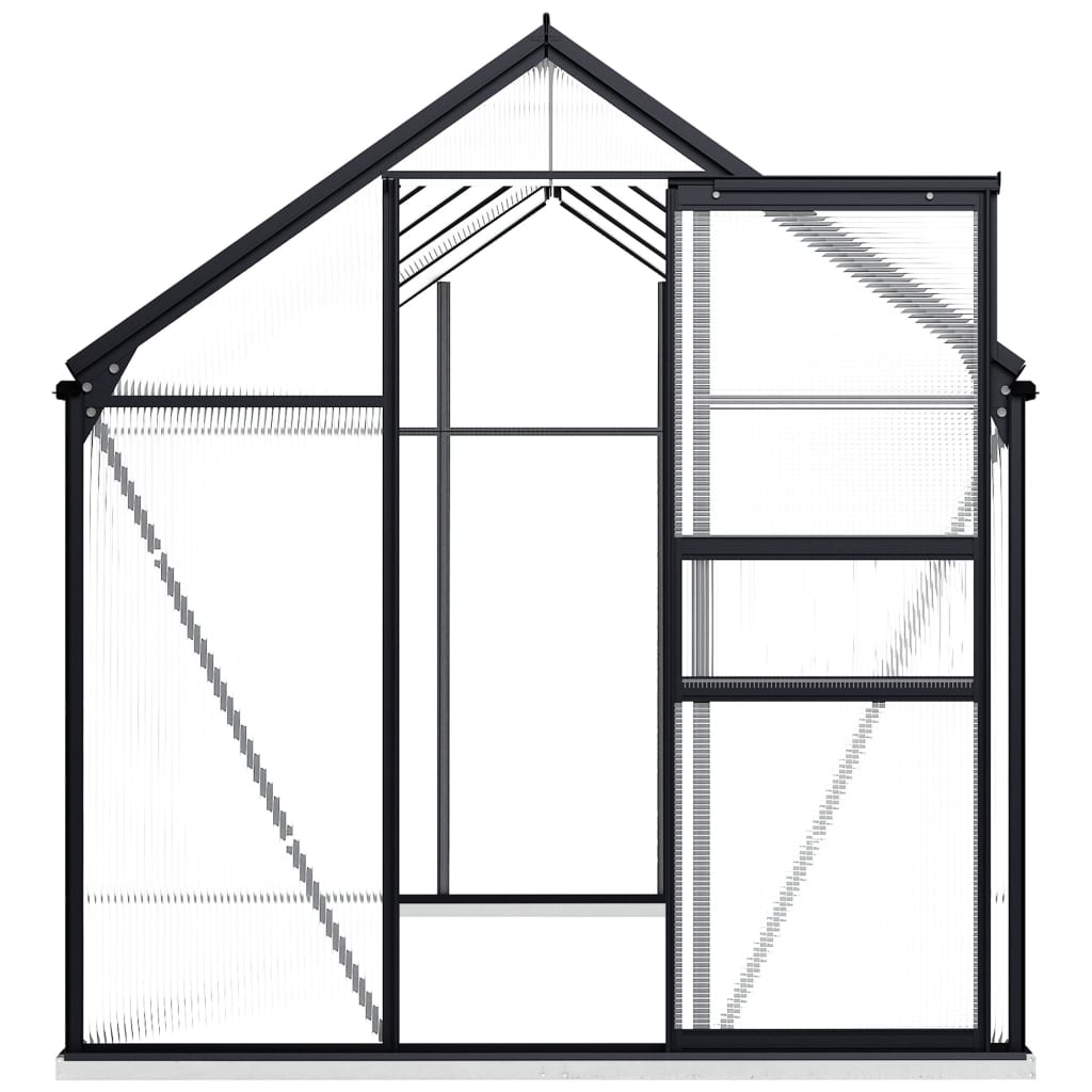 NNEVL Greenhouse with Base Frame Anthracite Aluminium 5.89 m²-2