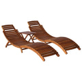 NNEVL 3 Piece Sunlounger with Tea Table Solid Wood Acacia-0
