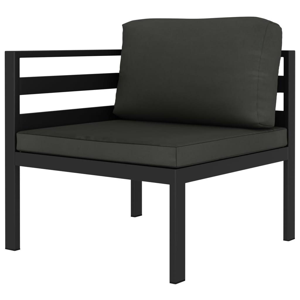 NNEVL Sectional Corner Sofa 1 pc with Cushions Aluminium Anthracite-0