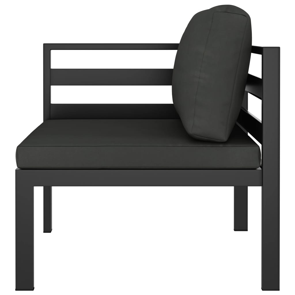 NNEVL Sectional Corner Sofa 1 pc with Cushions Aluminium Anthracite-1