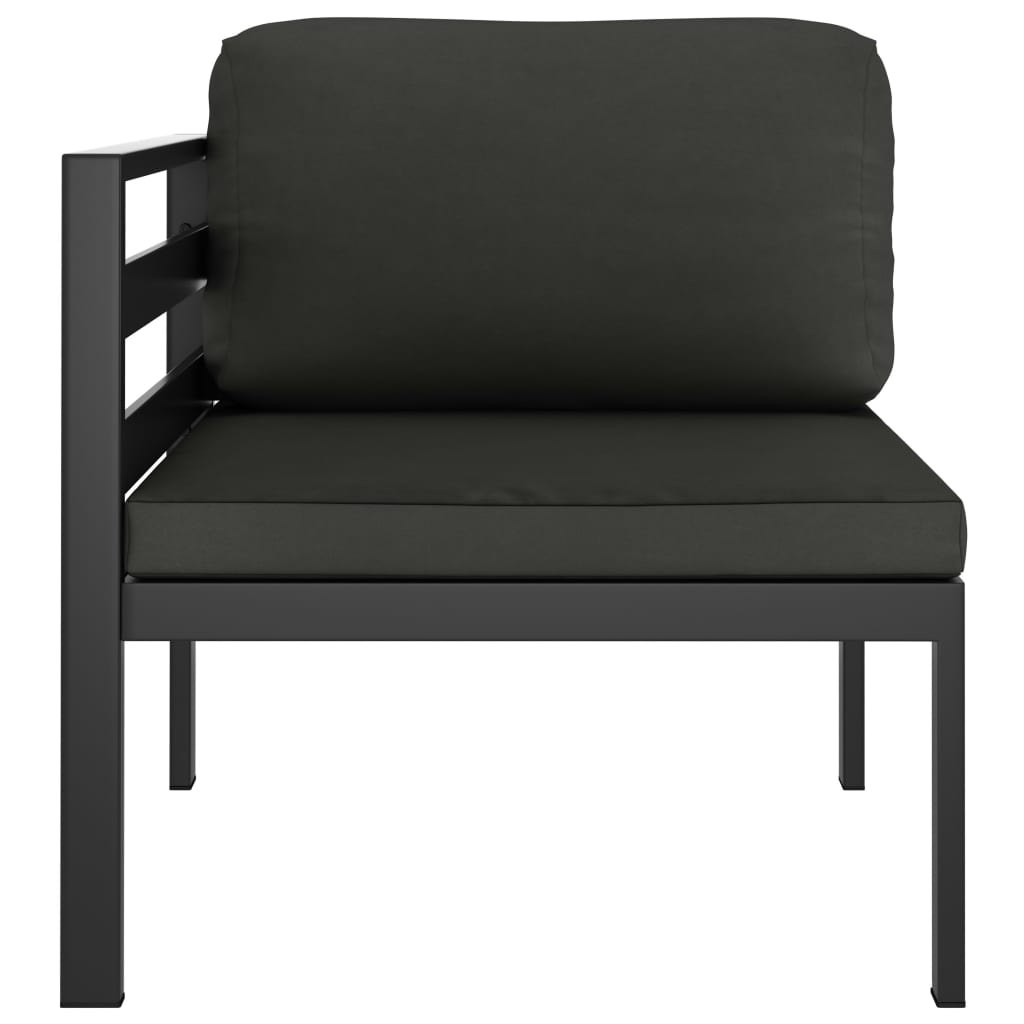 NNEVL Sectional Corner Sofa 1 pc with Cushions Aluminium Anthracite-2