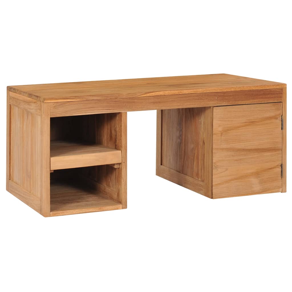 NNEVL Coffee Table 90x50x40 cm Solid Teak Wood-0
