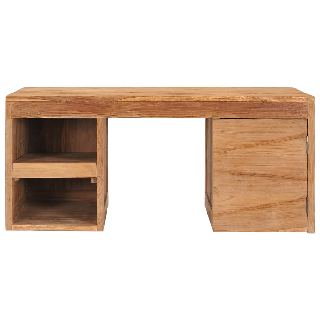 NNEVL Coffee Table 90x50x40 cm Solid Teak Wood-1